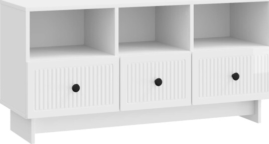  TV skap Høgglans hvit 102 x 34,5 x 50 cm Konstruert tre