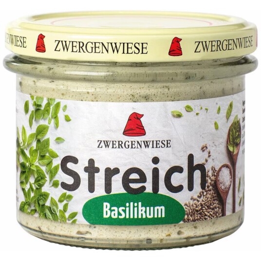 Zwergenwiese Streich smørepålegg med basilikum 180 g Zwergenwiese Streich smørepålegg med basilikum 180 g