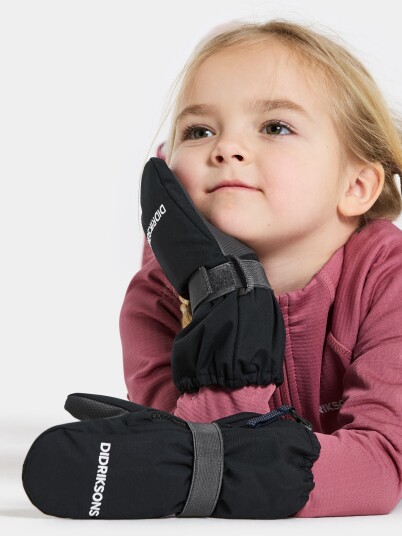 Didriksons Biggles Zip Votter Black 2 4 år Didriksons Biggles Zip Votter Black 2 4 år