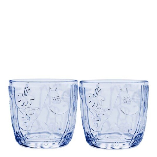MoominIittala Mummi glass 28 cl 2 stk aqua MoominIittala Mummi glass 28 cl 2 stk aqua