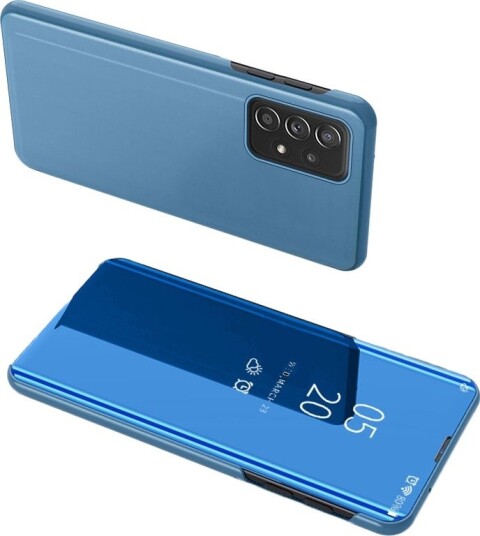 Hurtel Clear View Case flipdeksel for Samsung Galaxy A73 Blå
