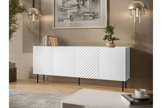 Kommode Munkedal 200 cm Hvit Kommode Munkedal 200 cm Hvit