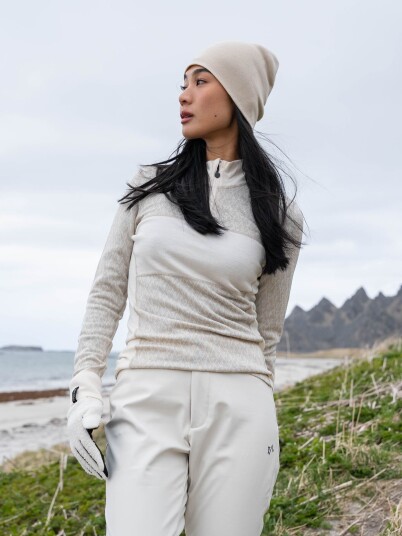 Twentyfour Aurora Aya Ull Half Zip Hvit 44