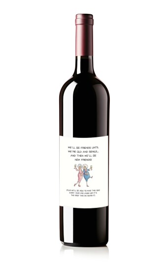 Flaskeklistremerke Nye Venner Vin Etikett