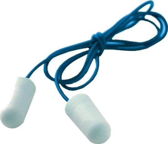 3M E-A-Rsoft Metal Detectable Ørepropper med snor, sporbar, 200 par, Hørselvern