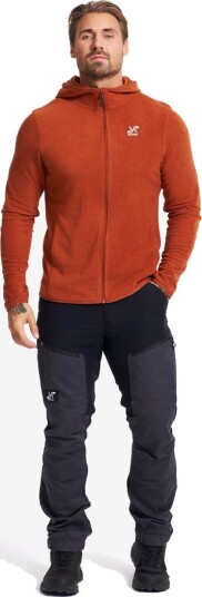 Revolutionrace Hiker Fleece Hoodie Herre Rusty Orange XL Herre Overdeler Fleece & midlayers
