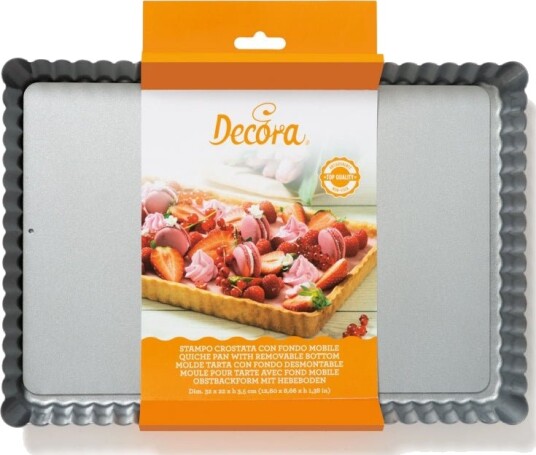 Decora Paiform Med Løs Bunn  Rektangulær 32x22x3,5 Cm 