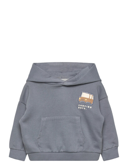 Mango Embroidered Hoodie - Blue - 18-24M