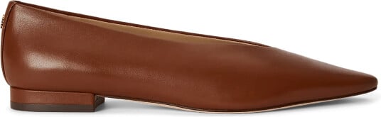 Lauren Ralph Lauren Audri Nappa Leather Ballet Flat Brown 39 Lauren Ralph Lauren Audri Nappa Leather Ballet Flat Brown 39