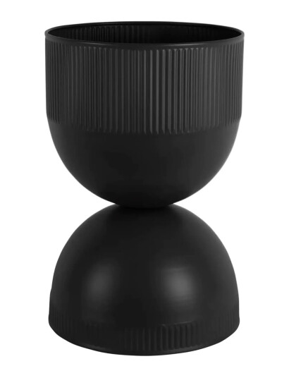 present time Plant Pot Tonar Medium - Black - H 39CM present time Plant Pot Tonar Medium - Black - H 39CM