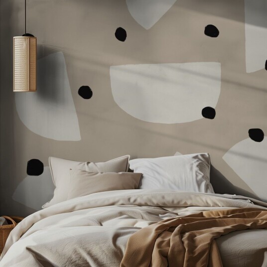 Tapet   Beige Geometrisk Mønster