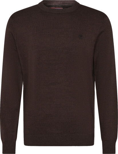 Timberland Cotton Crew Neck Sweater   Brown   L