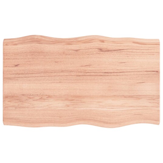 Bordplate lysebrun 100x60x(2-4)cm behandlet heltre naturlig 363954 Bordplate lysebrun 100x60x(2-4)cm behandlet heltre naturlig 363954