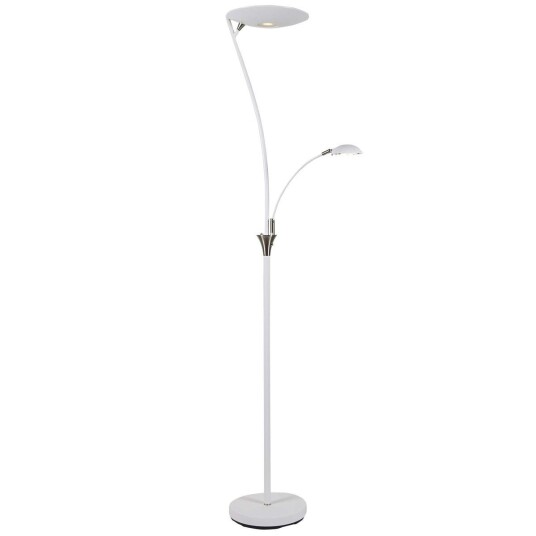 Nora gulvlampe m/lesearm 25+5W 180 cm 3000 Kelvin - Dimbar - Hvit