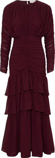 Love Lolina Jessie Long Sleeve Maxi Dress Burgundy M