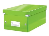 Leitz Click & Store WOW DVD - Medieoppbevaringseske - kapasitet: 20 DVD, 40 DVD (smal boks) - grønn