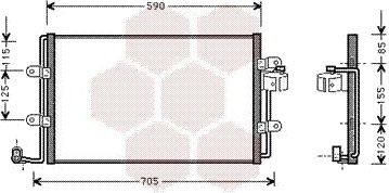 Kondensator, klimaanlegg VAN WEZEL 58005176