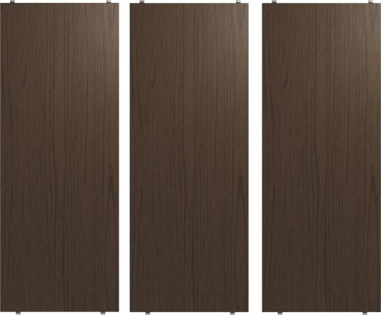 String Hyller 3 pk 78x30 cm Mørk Eik