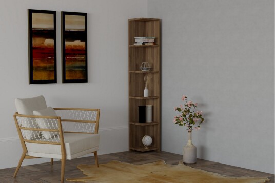 Bokhylle Zakkum 25x160 cm Brun