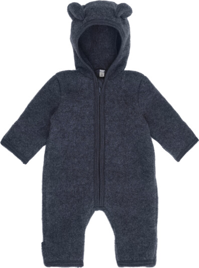 Huttelihutt Pram Suits Wool Fleece Ombre Blue Melange 62