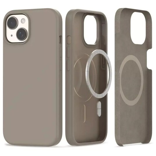 Tech-Protect iPhone 15 Tech-Protect Silikon Deksel - MagSafe Kompatibel - Titanium