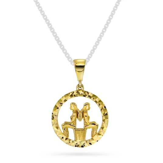 Pan Jewelry, Anheng i 585 gult gull horoskop Tvillingene Pan Jewelry, Anheng i 585 gult gull horoskop Tvillingene