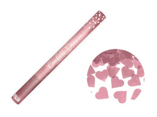 PartyDeco Konfettikanon Hjerter Roségull
