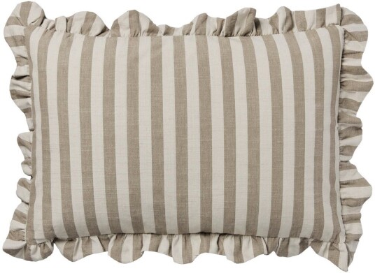 Broste Copenhagen Ina putetrekk Brown kelp castle beige 40x60 cm