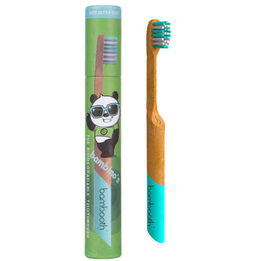 Bamboo Barnetannbørste Bambooth Kids Soft TURKIS Bamboo Barnetannbørste Bambooth Kids Soft TURKIS