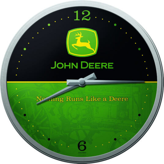 John Deere Logo Veggklokke MCN000051030 P Svart John Deere Logo Veggklokke MCN000051030 P Svart