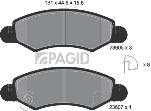 PAGID T1486N Bremseklosser PAGID T1486N Bremseklosser