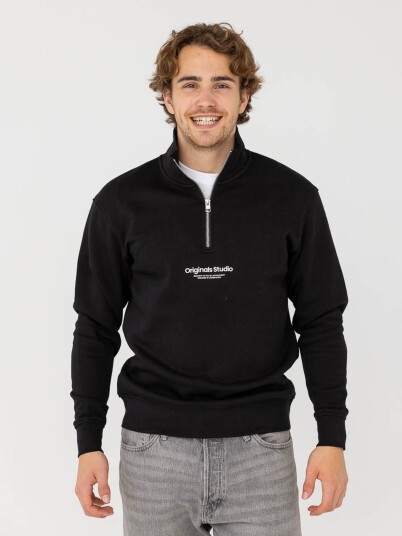 Jack and Jones Vesterbro Sweat Quarter Zip Sort M