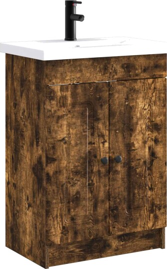  Baderomsinnredningssett Røkt Eik 78,5 x 37,5 x 81 cm