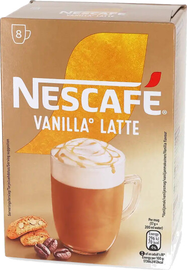 Nescafé | Vanilla Latte 8 poser pulverkaffe Nescafé | Vanilla Latte 8 poser pulverkaffe