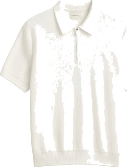 Gant Cotton Rib Hz Polo Cream L