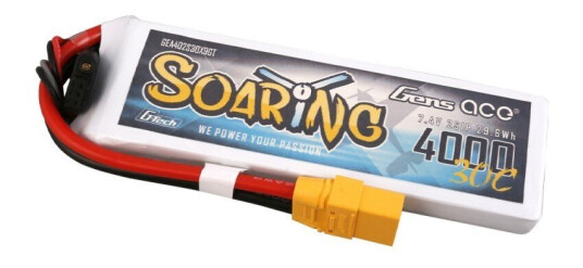 Gens Ace Soaring 2s 4000mAh 30C G-Tech XT90 Gens Ace Soaring 2s 4000mAh 30C G-Tech XT90