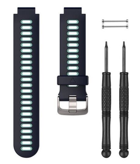 Garmin Midnattsblått/isblått klockarmband i silikon