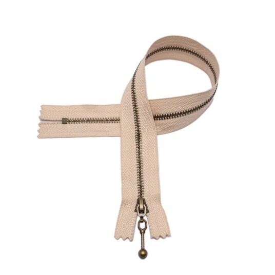 Kort Og Godt Glidelås Beige 35Cm