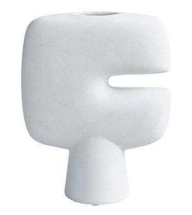 Tribal vase mini 25 cm, bone white