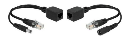 Delock Passive PoE Adapter Set RJ45 DC 5.5 x 2.1 mm - strøminjektor