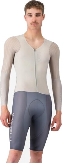 Castelli Body Paint V TT speedsuit lange ermer silver moon/clay/smoky gray herre