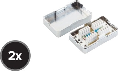 Shiverpeaks Bs75001-Set2, Cat6, 10/100/1000Base-T(X), 2 Stykker