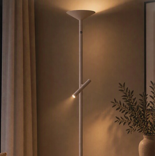NorDesign Pure Up K2 Gulvlampe 22,5W 2700K Sandy Khaki Touch-dim