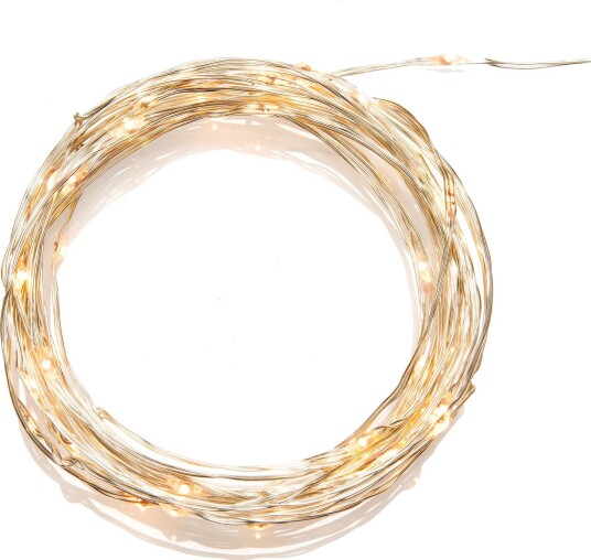 Konstsmide 6387-890 Lysslynge 9,9 m, 100 LED, Micro Amber Sølv Kabel