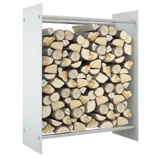 vidaXL Vedstativ hvit 80x35x100 cm herdet glass vidaXL Vedstativ hvit 80x35x100 cm herdet glass