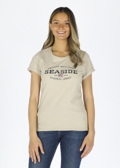 Seaside Nautical Tee W Khaki 36 Strandklær