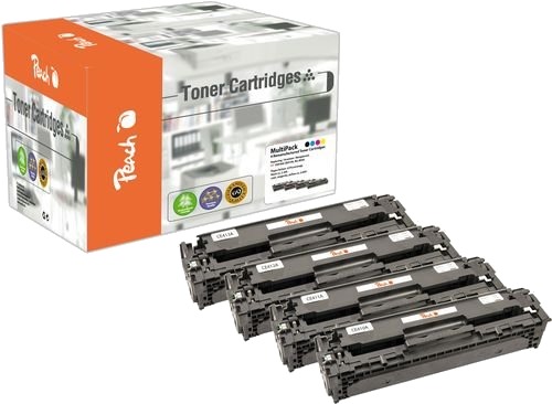 Peach-tonerkassetter som passer CE41A-series, No 305A Tonerkassett MultiPack Bk/C/M/Y for HP