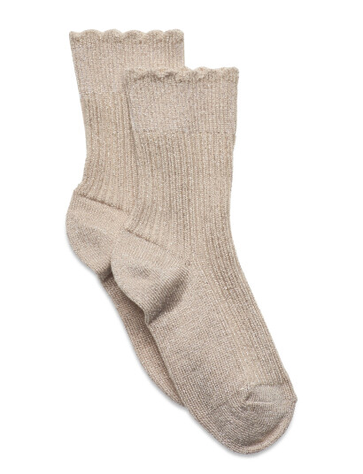 mp Denmark Celosia Glitter Socks - Beige - 37/39