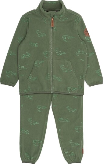 Mikk-Line Fleecesett - AOP - Croco Folie - Mikk-Line - 1½ år (86) - Fleecejakke - Grønn