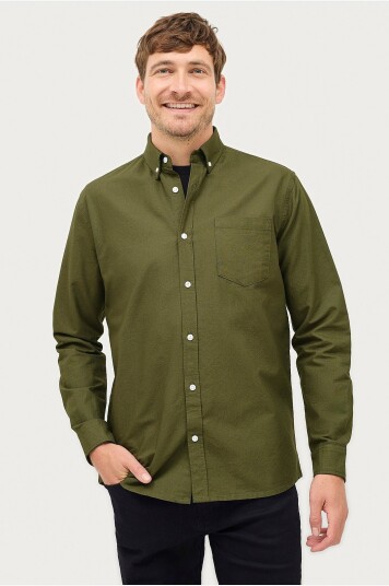 Ellos Collection Skjorte Jake Oxford Grønn